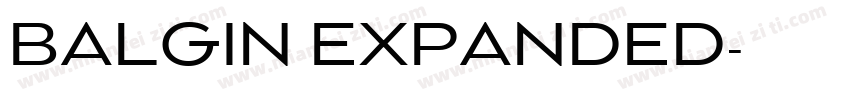 BALGIN EXPANDED字体转换